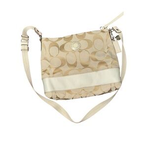 COACH Signature Stripe Women Cross Body Shoulder Bag-F19220